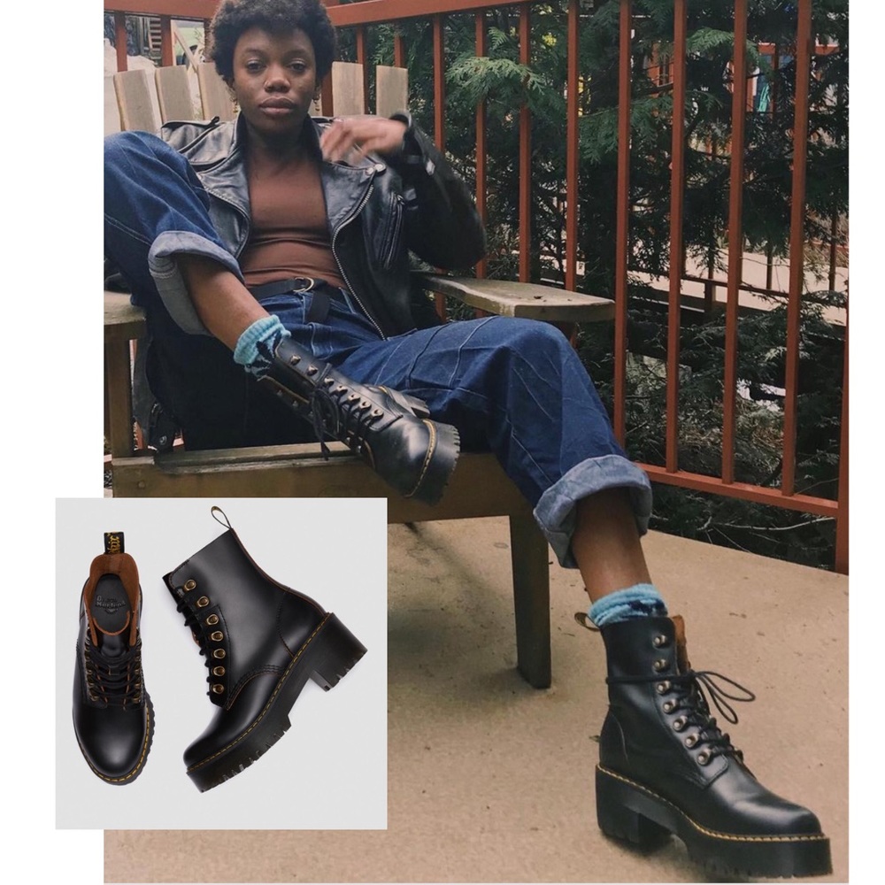 Dr Martens Leona Vintage Smooth Leather Boots EU39
